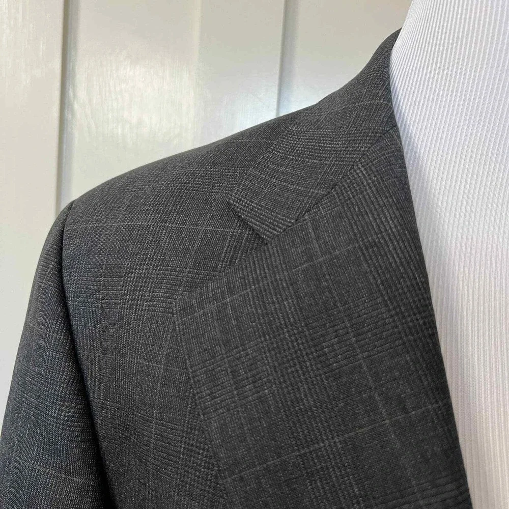Vintage Chaps Ralph Lauren Men's 43R Two Button Single‎ Vent Plaid Blazer Jacket
